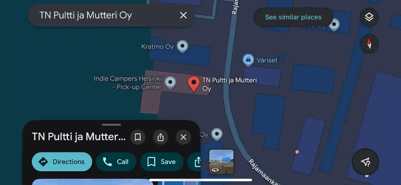 TN Pultti ja Mutteri Oy - sijainti Kalajärvi, Espoo